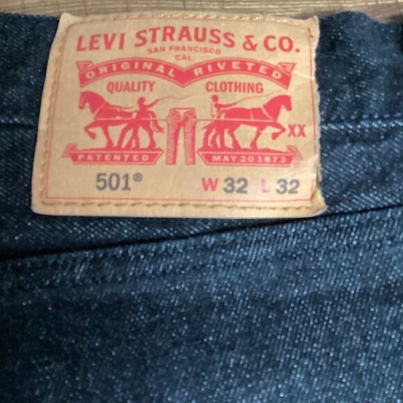 Levi's 501 Button Fly Jeans 32x32 Black #189E - Picture 11 of 13